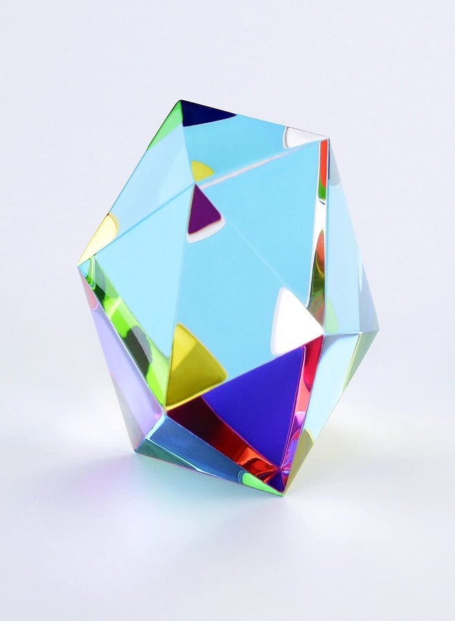 CMY Cubes The Motus (50mm) - Cyan, Magenta & Yellow Polyhedron - Subtractive Color Mixing Optical Icosahedron - Teaches Subtractive Color Mixing - Educational, Physics & Kinetic Art Desk Object - Image 4